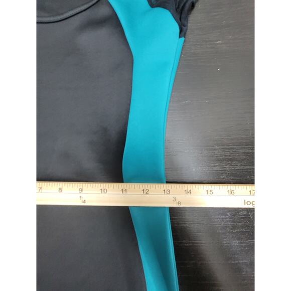Womens Annabelle Dress Size Small Black and Teal Short Mesh Sleeve - Picture 11 of 12